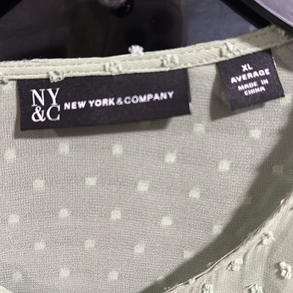 New York & Company Sheer Cover Shirt Quarter Length Sleeve size XL - Picture 3 of 12